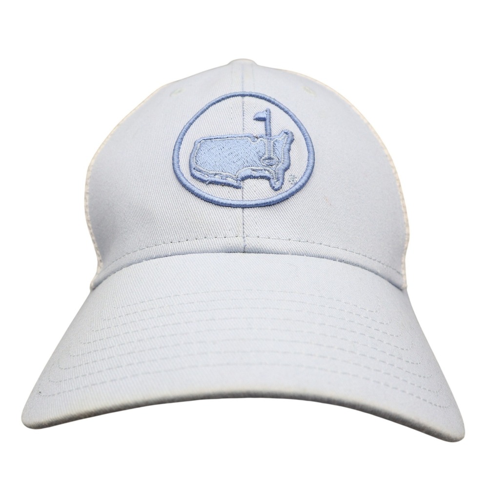 Masters American Needle Trucker Hat Mens Light Blue Mesh Golf Snapback Cap
